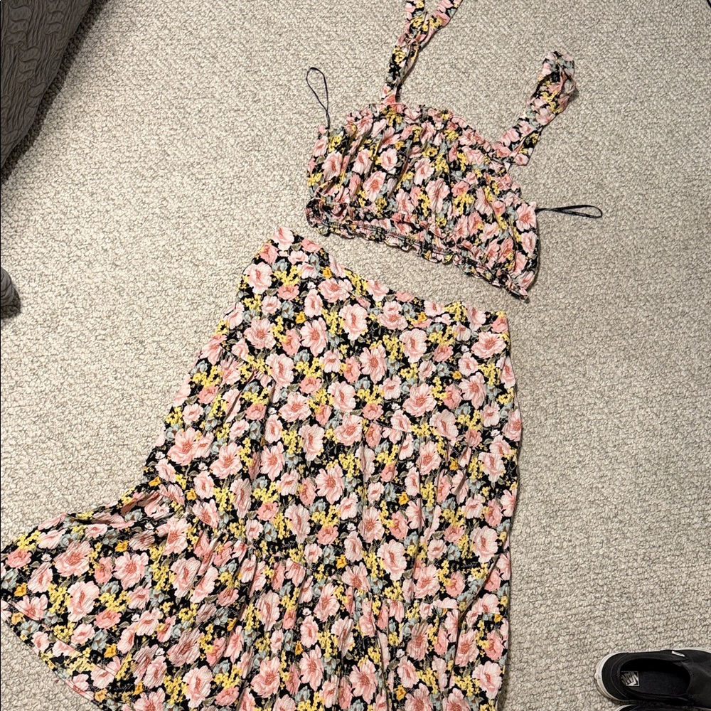 Floral Midi Skirt set for Women